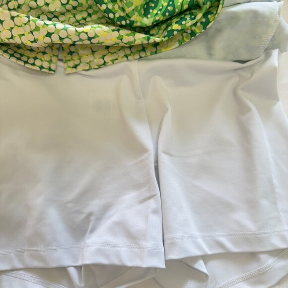 BCG Dri Fit Skort Set Small Women's White Polo Medium White Green 2-pc Skirt 4 - Picture 8 of 11